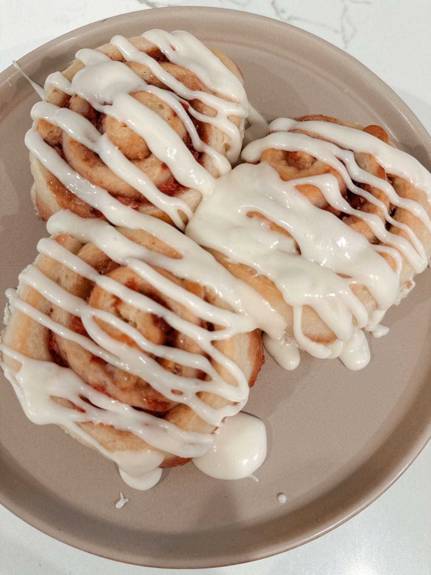Strawberry and cream rolls