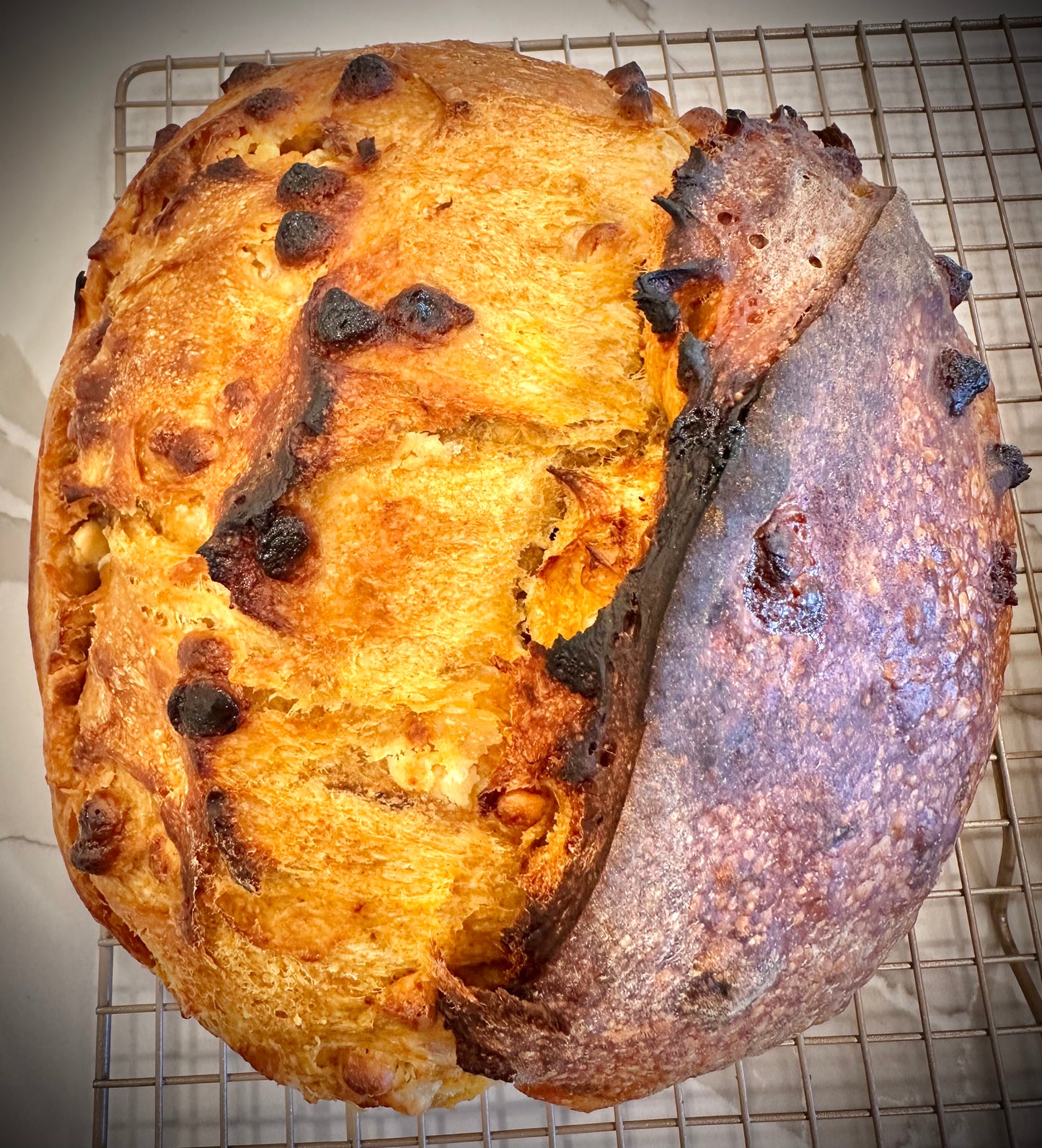 Pumpkin White Chocolate Sourdough Loaf