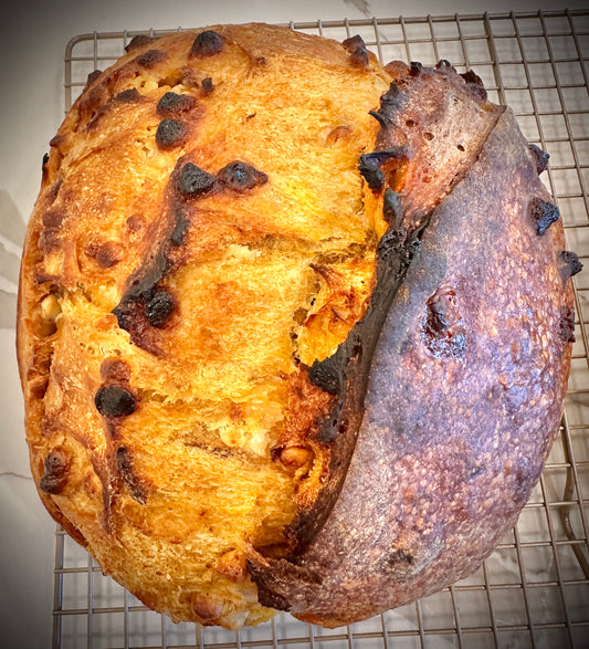 Pumpkin White Chocolate Sourdough Loaf